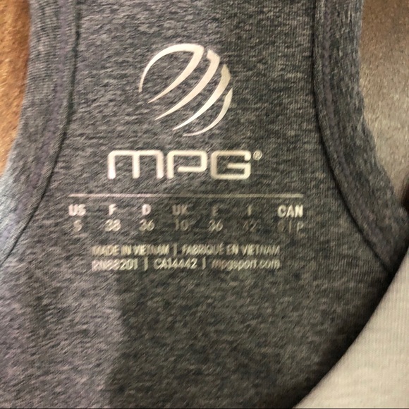 MPG | Tops | 2 Tone Grey Mpg Tank W Back Pocket Sz S | Poshmark